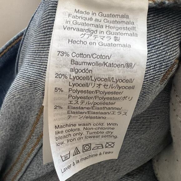 Madewell Womens Cali Demi-Bootcut Jeans Blue Sz 30 Button Fly Raw Hem Boho Ankle - Picture 12 of 13